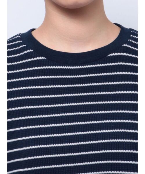 Ungrid(アングリッド)の「【WEB限定】スリーブボリュームワッフルボーダーロングスリーブTee(Tシャツ/カットソー・レディース・ネイビー/グリーン/レッド・FREE)」の15枚目の写真