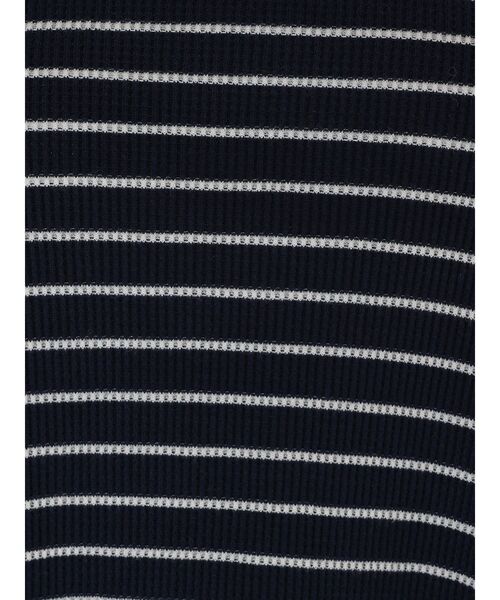 Ungrid(アングリッド)の「【WEB限定】スリーブボリュームワッフルボーダーロングスリーブTee(Tシャツ/カットソー・レディース・ネイビー/グリーン/レッド・FREE)」の6枚目の写真