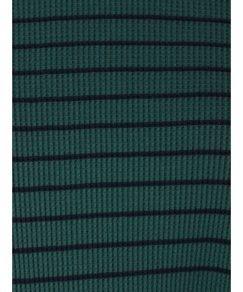 Ungrid(アングリッド)の「【WEB限定】スリーブボリュームワッフルボーダーロングスリーブTee(Tシャツ/カットソー・レディース・ネイビー/グリーン/レッド・FREE)」の5枚目の写真