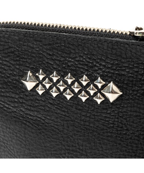小物 CALEE LEATHER WALLET POUCH STUDS CHARM CALEE（キャリー）の「STUDS LEATHER WALLET POUCH（ポーチ