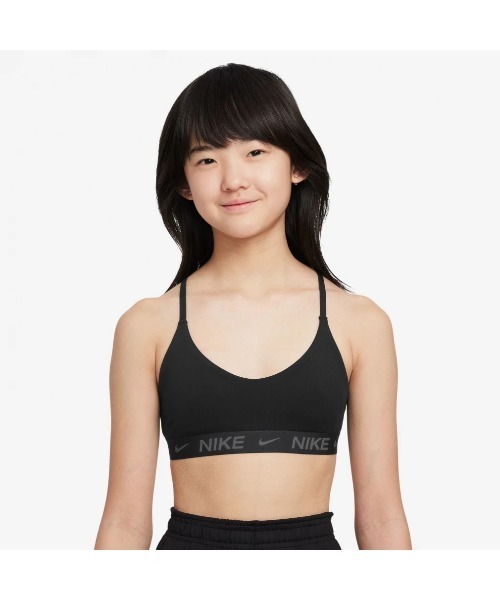 NIKE（ナイキ）の「《NIKEアパレル》YTH ガールズ DF インディ ブラ（スポーツブラ・キッズ・ブラック/ホワイト・130/140/150/160）」の4枚目の写真