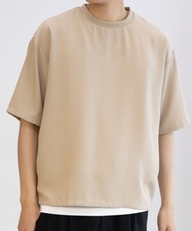 NAVY | 麻調DRYクルーネックアンサンブル(Tシャツ+タンクトップ)(Tシャツ/カットソー)
