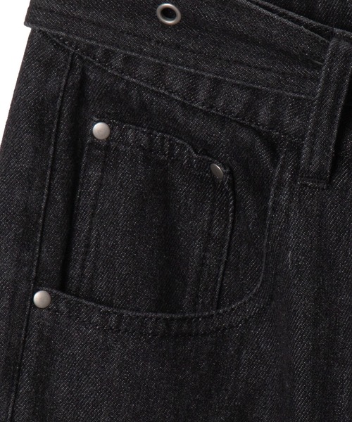 Figments(フィグメンツ)の「マルチカーゴワイドデニムパンツ(デニムパンツ・レディース・ブラック・MEDIUM/LARGE)」の13枚目の写真