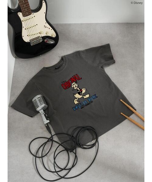 Disney(ディズニー)の「フロッキーPtフェード加工T/Donald(Tシャツ/カットソー・レディース・チャコールグレー・M/L)」の16枚目の写真