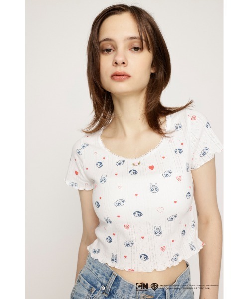 SLY(スライ)の「THE POWERPUFF GIRLS T/SH ザ パワーパフ ガールズ Tシャツ(Tシャツ/カットソー・レディース・ライトブルー/ホワイト・FREE)」の22枚目の写真