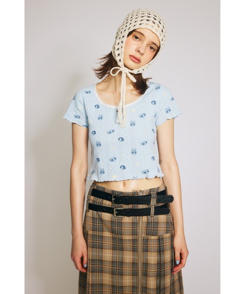 SLY(スライ)の「THE POWERPUFF GIRLS T/SH ザ パワーパフ ガールズ Tシャツ(Tシャツ/カットソー・レディース・ライトブルー/ホワイト・FREE)」の5枚目の写真