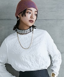  しわ加工クルーネックカットソープルオーバー ＜大きいサイズ有＞GEVS.