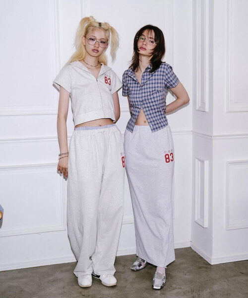 WHO'S WHO gallery（フーズフーギャラリー）の「ナンバリングスウェパン /セットアップ対応可（スウェットパンツ・レディース・ブラック/ライトグレー/ネイビー/グレー/カーキ・FREE）」の16枚目の写真