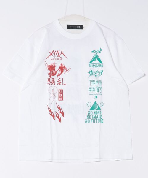 SAMURAI CORE(サムライコア)の「《SAMURAI CORE x MAYHEM》Graphic Design T(Tシャツ/カットソー・メンズ・ホワイト/ブラック・MEDIUM/LARGE)」の1枚目の写真