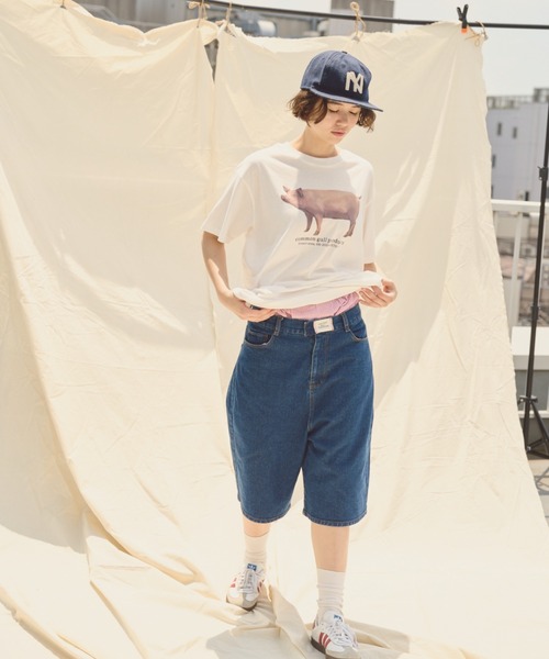 common gull products.（コモンガルプロダクツ）の「半分こデニム（デニムパンツ・レディース・ブルー/インディゴブルー・MEDIUM/LARGE）」の5枚目の写真