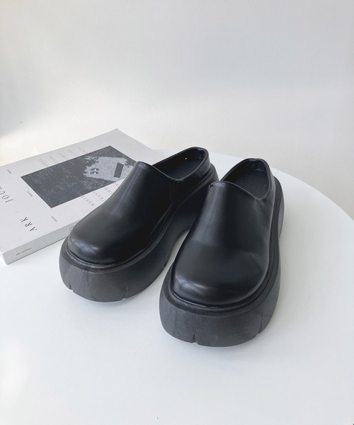 厚底バックオープンサボ（サンダル）｜AS KNOW AS plus（アズノゥアズ