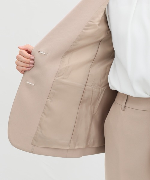 Honeys(ハニーズ)の「【ストレッチ/ウォッシャブル/イージーケア】2つ釦テーラード(テーラードジャケット・レディース・ネイビー/ベージュ/ブラック/杢グレー・S/M/L/LL/3L)」の6枚目の写真