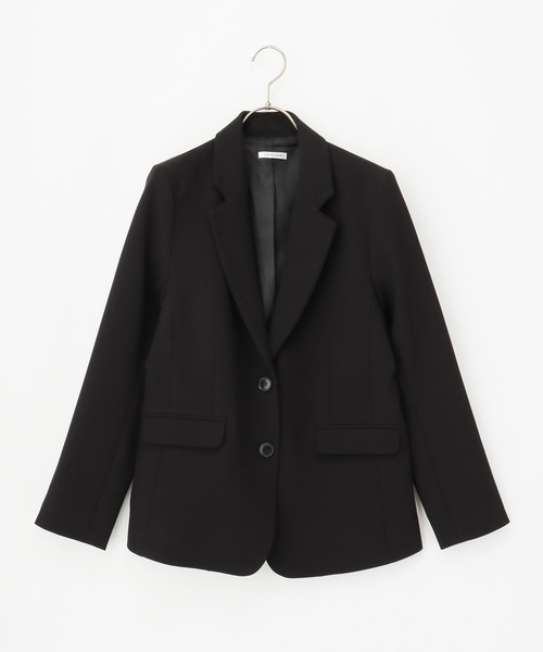 Honeys(ハニーズ)の「【ストレッチ/ウォッシャブル/イージーケア】2つ釦テーラード(テーラードジャケット・レディース・ネイビー/ベージュ/ブラック/杢グレー・S/M/L/LL/3L)」の7枚目の写真