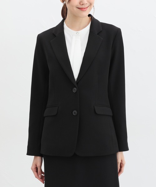 ストレッチ/ウォッシャブル/イージーケア】2つ釦テーラード