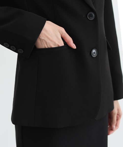 Honeys(ハニーズ)の「【ストレッチ/ウォッシャブル/イージーケア】2つ釦テーラード(テーラードジャケット・レディース・ネイビー/ベージュ/ブラック/杢グレー・S/M/L/LL/3L)」の20枚目の写真