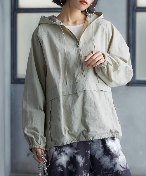 セール】ナイロン素材アノラックブルゾン ［Soiunique
