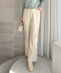 clear | ストレッチセミフレアパンツ [美脚シルエット スタイルアップ 脚長 オフィスカジュアルにも]≪2024AW新作≫(スラックス)