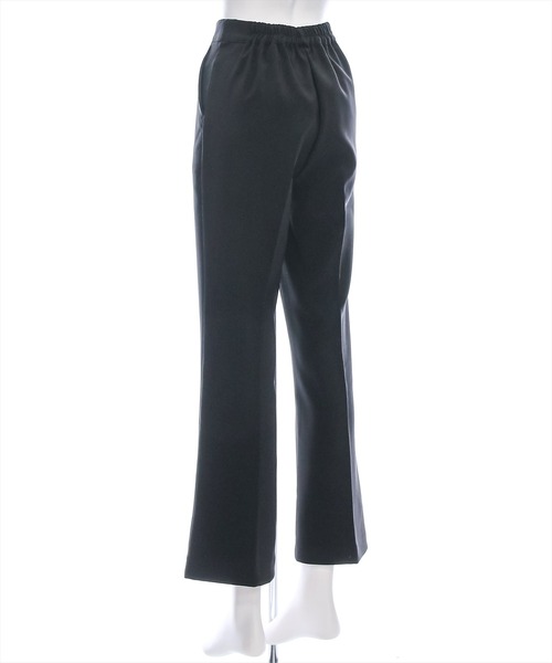 clear（クリア）の「ストレッチセミフレアパンツ [美脚シルエット スタイルアップ 脚長 オフィスカジュアルにも]≪2024AW新作≫（スラックス・レディース・ブラック/アイボリー・M/S）」の7枚目の写真