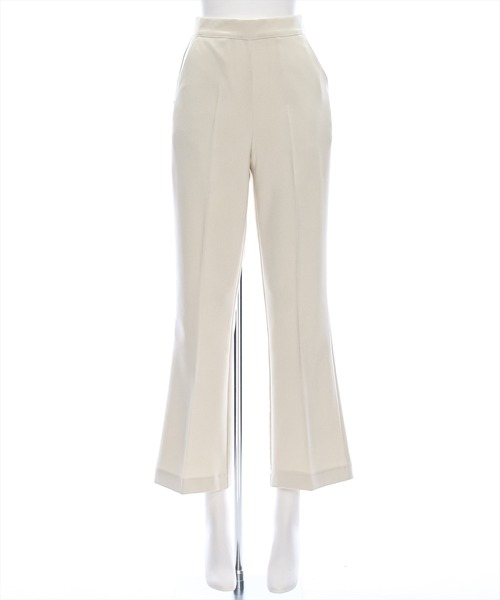 clear（クリア）の「ストレッチセミフレアパンツ [美脚シルエット スタイルアップ 脚長 オフィスカジュアルにも]≪2024AW新作≫（スラックス・レディース・ブラック/アイボリー・M/S）」の13枚目の写真