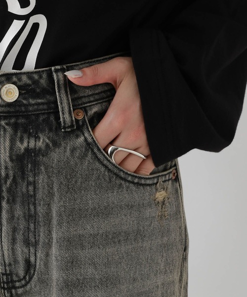 RAGEBLUE（レイジブルー）の「ヴィンテージライク/ダメージオーバーダイデニム（デニムパンツ・レディース・ブルー/ブラック・FREE/LARGE）」の18枚目の写真