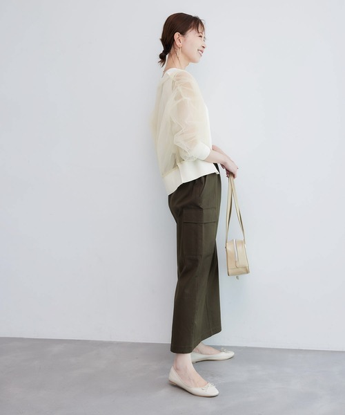 ROPE' PICNIC（ロペピクニック）の「シアーチュールカーディガン（カーディガン/ボレロ・レディース・キナリ/ブラック・38）」の10枚目の写真