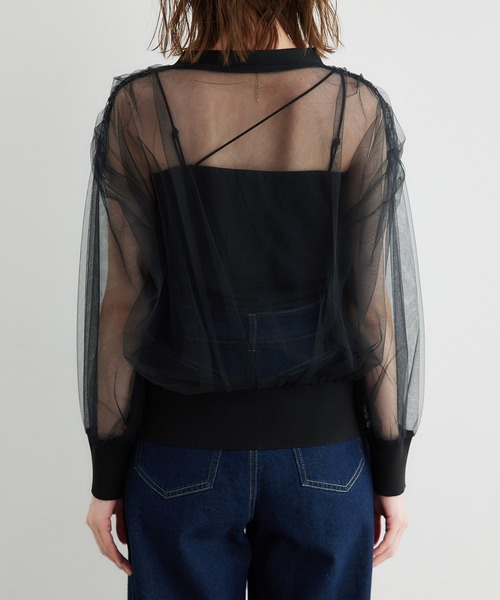 ROPE' PICNIC（ロペピクニック）の「シアーチュールカーディガン（カーディガン/ボレロ・レディース・キナリ/ブラック・38）」の19枚目の写真