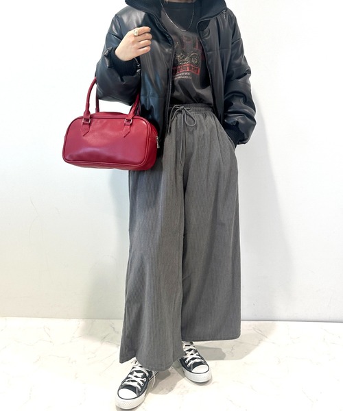 CECIL McBEE(セシルマクビー)の「カットコールワイドパンツ(その他パンツ・レディース・ブラウン/ブラック/グレー/カーキ/グレイッシュベージュ/アイボリー・LARGE/MEDIUM)」の3枚目の写真