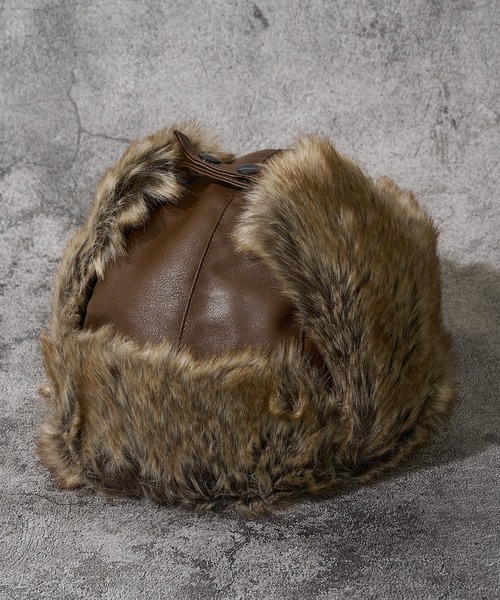 セール】【Ruben】FAKE LEATHER FLIGHT CAP / フェイクレザーフライト