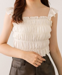 OLIVE des OLIVE | シャーリングキャミソール(キャミソール)