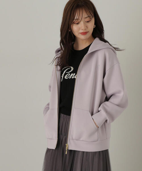 PROPORTION BODY DRESSING(プロポーションボディドレッシング)の「段ボールニットジップパーカー / 1214260901(パーカー・レディース・ホワイト系その他/ダークグレー/グレー・FREE)」の3枚目の写真
