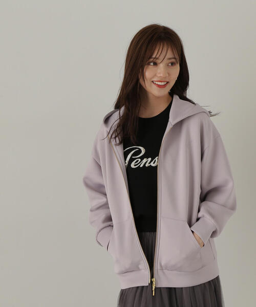 PROPORTION BODY DRESSING(プロポーションボディドレッシング)の「段ボールニットジップパーカー / 1214260901(パーカー・レディース・ホワイト系その他/ダークグレー/グレー・FREE)」の7枚目の写真
