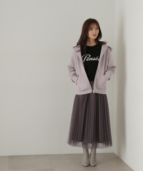 PROPORTION BODY DRESSING(プロポーションボディドレッシング)の「段ボールニットジップパーカー / 1214260901(パーカー・レディース・ホワイト系その他/ダークグレー/グレー・FREE)」の8枚目の写真