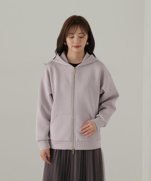 PROPORTION BODY DRESSING(プロポーションボディドレッシング)の「段ボールニットジップパーカー / 1214260901(パーカー・レディース・ホワイト系その他/ダークグレー/グレー・FREE)」の9枚目の写真