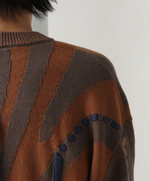 HARE（ハレ）の「マーブルステッチラインニットプルオーバー(HARE)（ニット/セーター・メンズ・ブラック/ブラウン・FREE）」の16枚目の写真