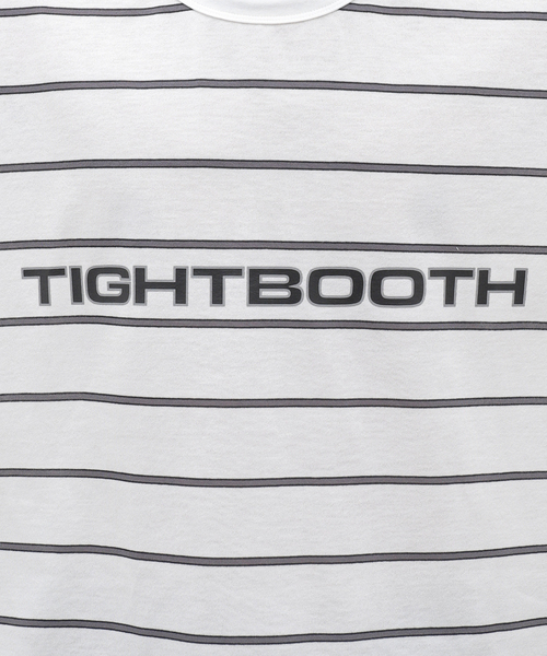 TIGHTBOOTH PRODUCTION(タイトブースプロダクション)の「TIGHTBOOTH / タイトブース LOGO BOADER T-SH(Tシャツ/カットソー・メンズ・ブラック/ホワイト・MEDIUM/LARGE)」の3枚目の写真
