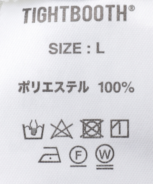 TIGHTBOOTH PRODUCTION(タイトブースプロダクション)の「TIGHTBOOTH / タイトブース LOGO BOADER T-SH(Tシャツ/カットソー・メンズ・ブラック/ホワイト・MEDIUM/LARGE)」の5枚目の写真