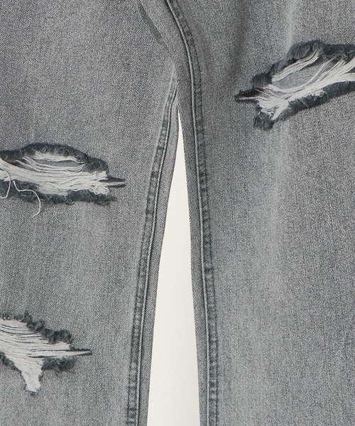 極美品✨d.i.a. ダイア スタッズ ダメージ加工 シルバーラメ デニム 平成 セール】《ダメージカット×美脚ストレート》レディース デニムパンツ