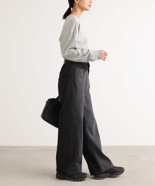 n'OrLABEL(ノアールレーベル)の「ダブルウエスト配色デニムパンツ(デニムパンツ・レディース・ブルー/ブラック・3L/L~LL/S~M)」の17枚目の写真