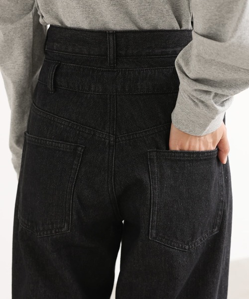 n'OrLABEL(ノアールレーベル)の「ダブルウエスト配色デニムパンツ(デニムパンツ・レディース・ブルー/ブラック・3L/L~LL/S~M)」の9枚目の写真