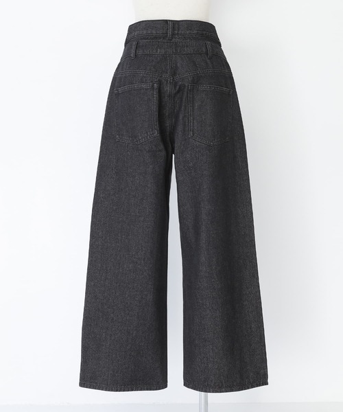 n'OrLABEL(ノアールレーベル)の「ダブルウエスト配色デニムパンツ(デニムパンツ・レディース・ブルー/ブラック・3L/L~LL/S~M)」の12枚目の写真