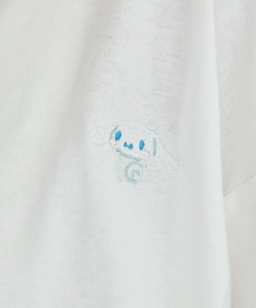 pairmanon(ペアマノン)の「【シナモロール】【ウィッシュミーメル】リンクコーデ 大人 ワンポイント刺繍Tシャツ(Tシャツ/カットソー・レディース・ホワイト系その他/ホワイト系その他2・FREE)」の4枚目の写真