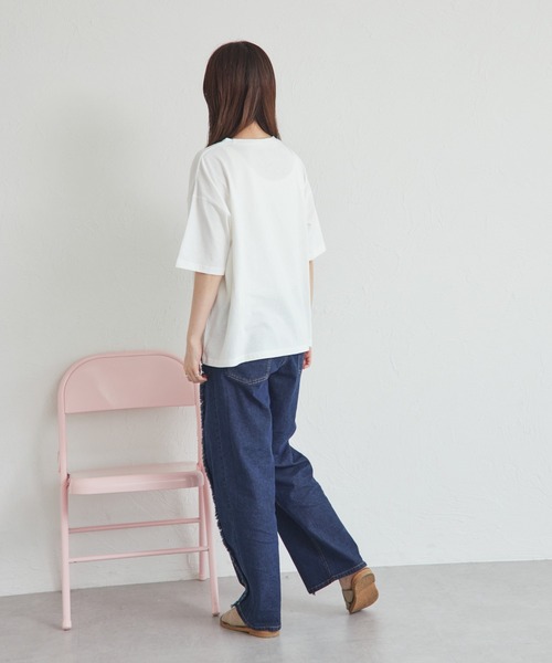 pairmanon(ペアマノン)の「【シナモロール】【ウィッシュミーメル】リンクコーデ 大人 ワンポイント刺繍Tシャツ(Tシャツ/カットソー・レディース・ホワイト系その他/ホワイト系その他2・FREE)」の11枚目の写真