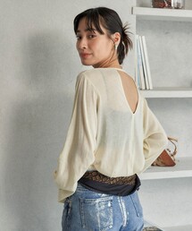 FREAK’S STORE/フリークスストア The Yarn. ガーゼ天竺 バックオープンロングT