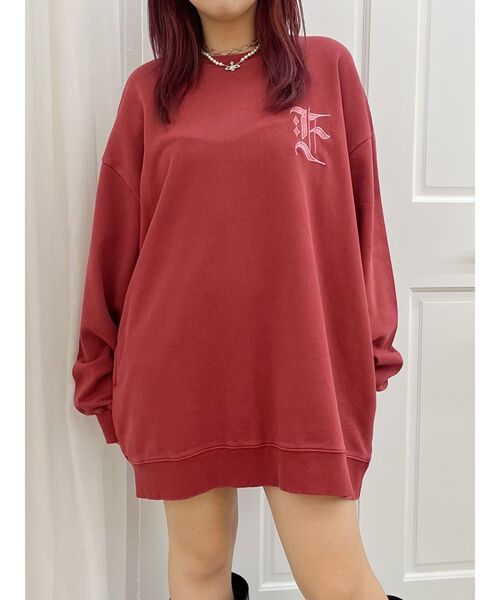 EVRIS（エヴリス）の「Eロゴピグメントオーバーサイズスウェット（スウェット・レディース・レッド/ネイビー/グレー・FREE）」の22枚目の写真