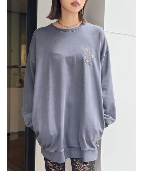 EVRIS（エヴリス）の「Eロゴピグメントオーバーサイズスウェット（スウェット・レディース・レッド/ネイビー/グレー・FREE）」の16枚目の写真