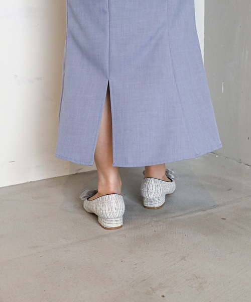 ASTORIA ODIER（アストリアオディール）の「オーガンジーリボン２WAYパンプス（パンプス・レディース・ホワイト×ブラック/ブラック/シルバー/サックスブルー系/ライトグレー/ベージュ/チャコールグレー・SMALL/MEDIUM/LARGE）」の17枚目の写真