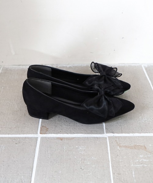 ASTORIA ODIER（アストリアオディール）の「オーガンジーリボン２WAYパンプス（パンプス・レディース・ホワイト×ブラック/ブラック/シルバー/サックスブルー系/ライトグレー/ベージュ/チャコールグレー・SMALL/MEDIUM/LARGE）」の19枚目の写真