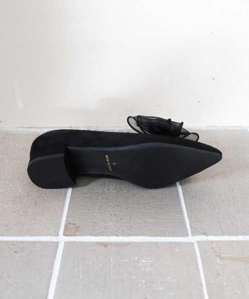 ASTORIA ODIER（アストリアオディール）の「オーガンジーリボン２WAYパンプス（パンプス・レディース・ホワイト×ブラック/ブラック/シルバー/サックスブルー系/ライトグレー/ベージュ/チャコールグレー・SMALL/MEDIUM/LARGE）」の21枚目の写真