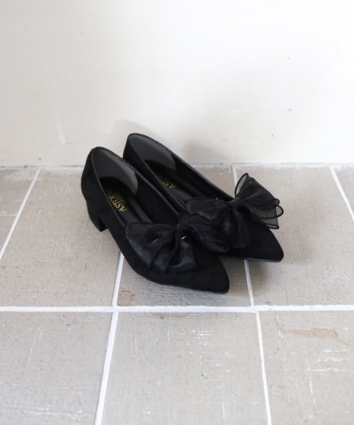 ASTORIA ODIER（アストリアオディール）の「オーガンジーリボン２WAYパンプス（パンプス・レディース・ホワイト×ブラック/ブラック/シルバー/サックスブルー系/ライトグレー/ベージュ/チャコールグレー・SMALL/MEDIUM/LARGE）」の22枚目の写真