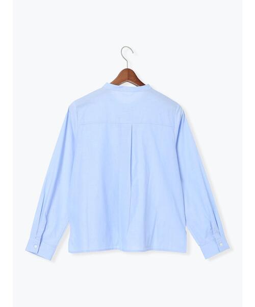 Te chichi TERRASSE（テチチテラス）の「バンドカラー前立てフリルブラウス（シャツ/ブラウス・レディース・オフホワイト/ネイビー/サックスブルー・F）」の13枚目の写真